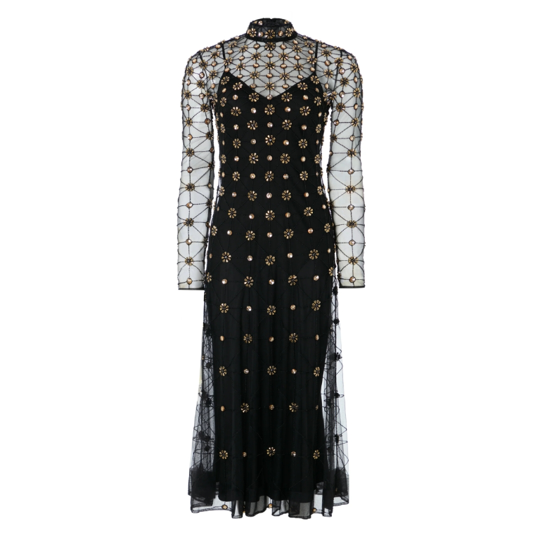 CROSSBONE LATTICE DRESS